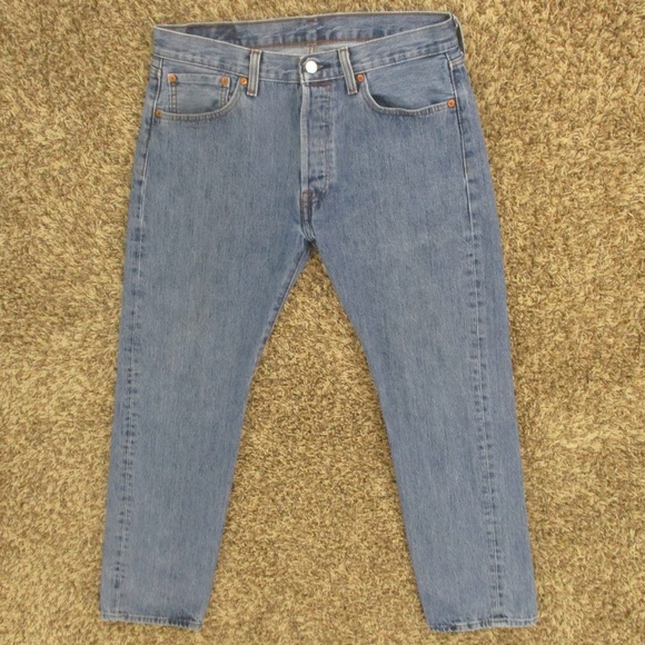Levi's Jeans Men's 33x30 Medium Wash 501XX Original Straight Button Fly‎ Denim - Picture 1 of 9